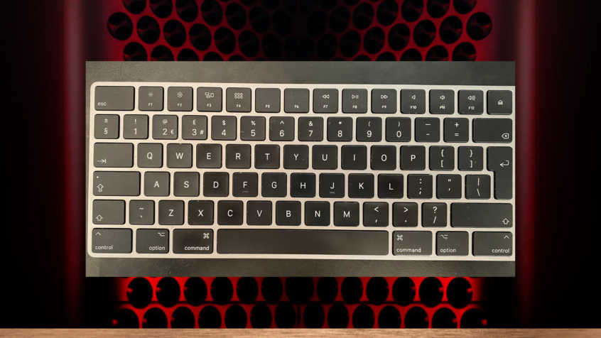 Apple Keyboard on XMAC background